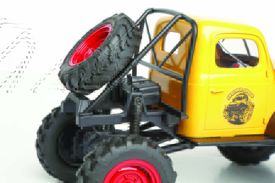 Details such as a fuel tank with filler nozzle give this little crawler a realistic look.