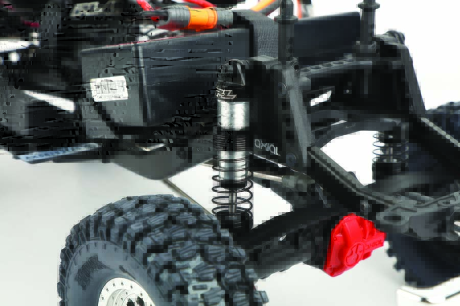 Fully capable Pro-Line Big Bore coilovers come standard on this pickup.