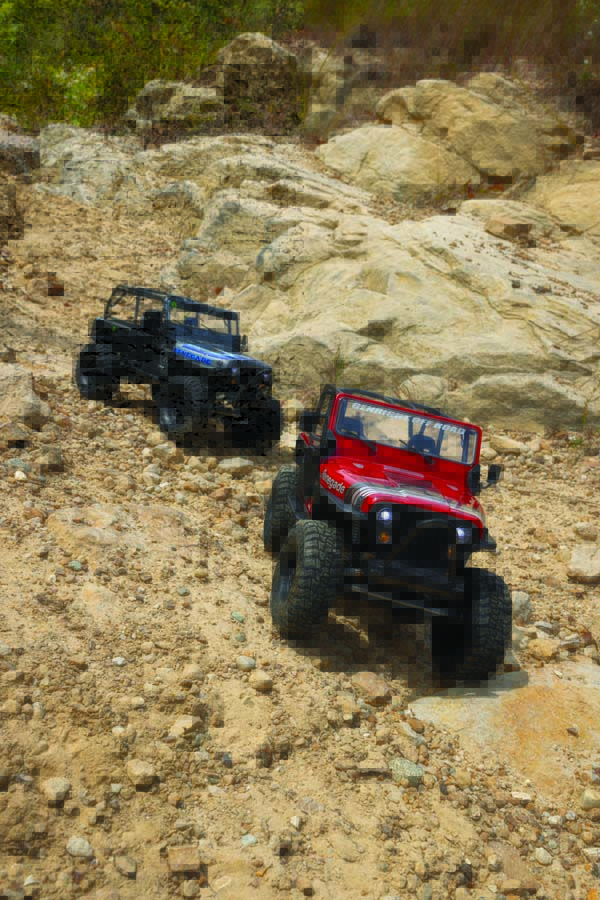 The CJ-7 comes in your choice of red or blue pre-painted bodies.