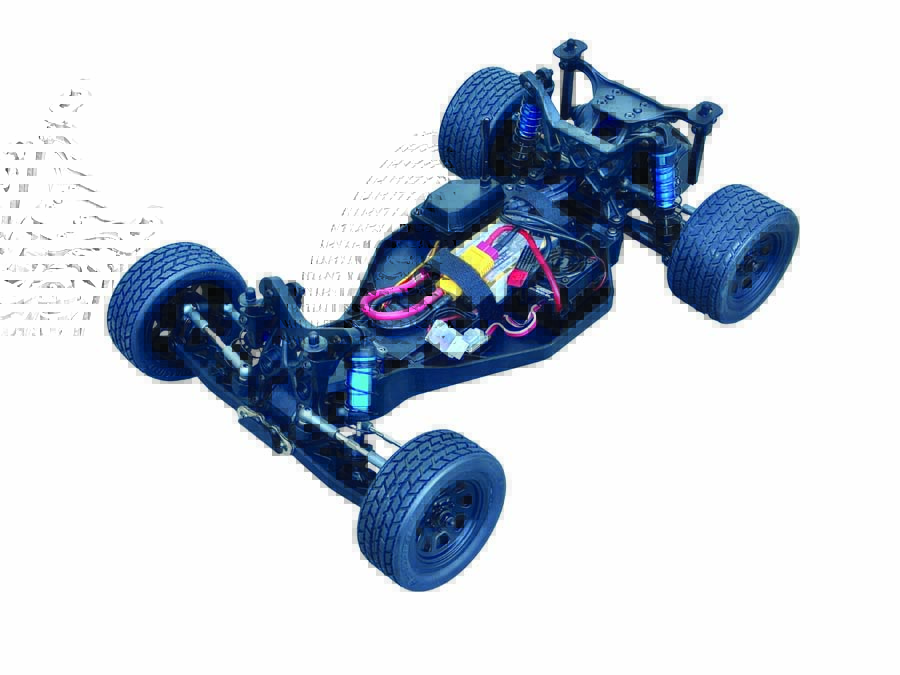 The rat rod is driven by a powerful Reedy 3300kV brushless motor.