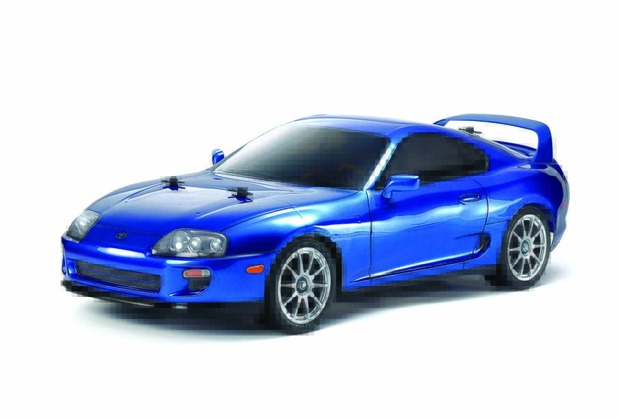 Tamiya did the iconic fourth-gen Supra justice. It looks incredible thanks to an accurate body sculpt and separate parts such as headlight buckets, side mirrors and wing.