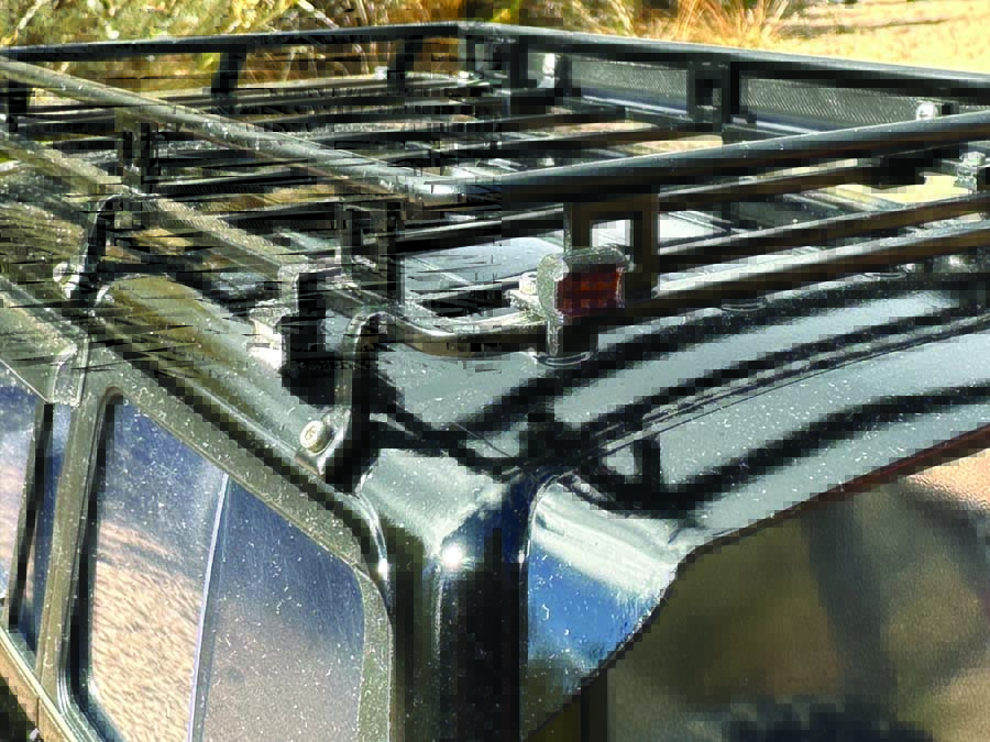 The roof rack was purchased on eBay but the lights were custom 3D printed.